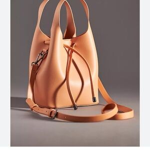 Anthropologie Coral/Orange Bucket Bag